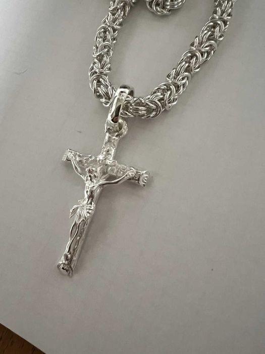 śliczny duży krzyżyk, krzyż, srebro pr 925 unikat