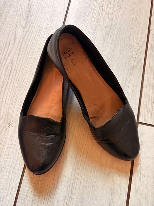 Czarne buty skora sarah karen