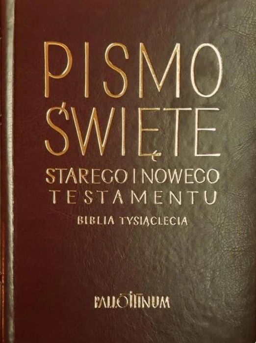 Biblia Tysiąclecia - opr. skórzana złote tłoczenia Pallottinum