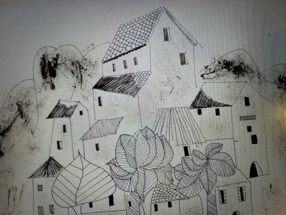 Desenho original assinado e datado