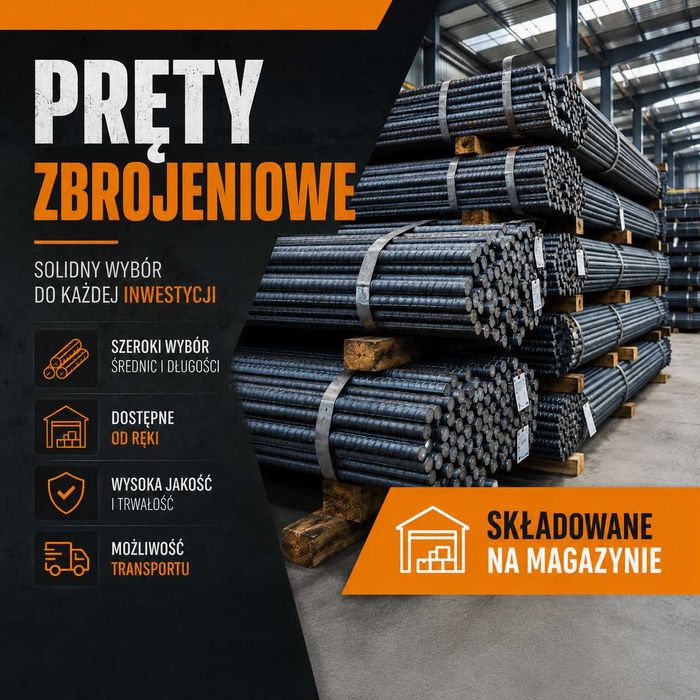 Pręt żebrowany FI 6 - 18 mm | Stal zbrojeniowa