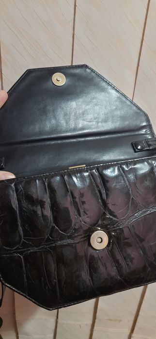 Сумочка лакована брендова ,натуральна шкіра крокодил