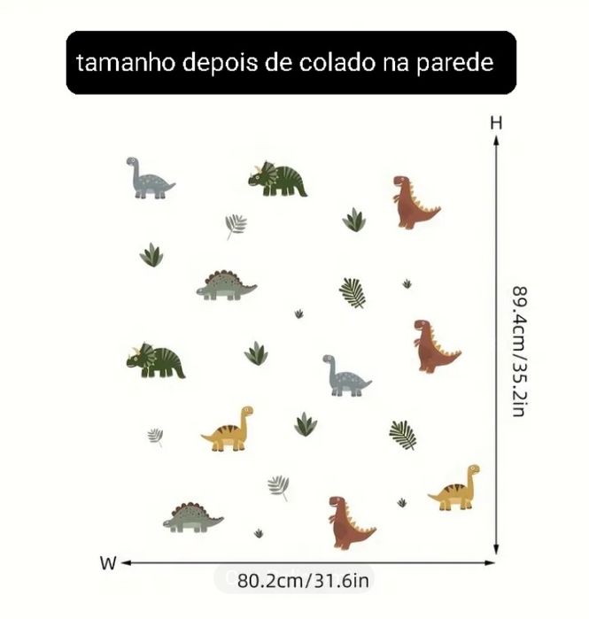 Autocolante parede Dinossauros