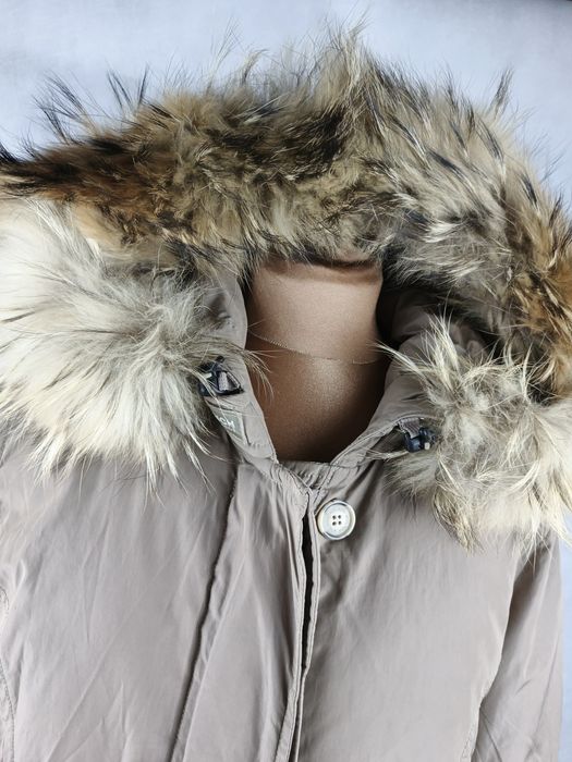 Woolrich elegancka kurtka damska L 40 jenot naturalny puch