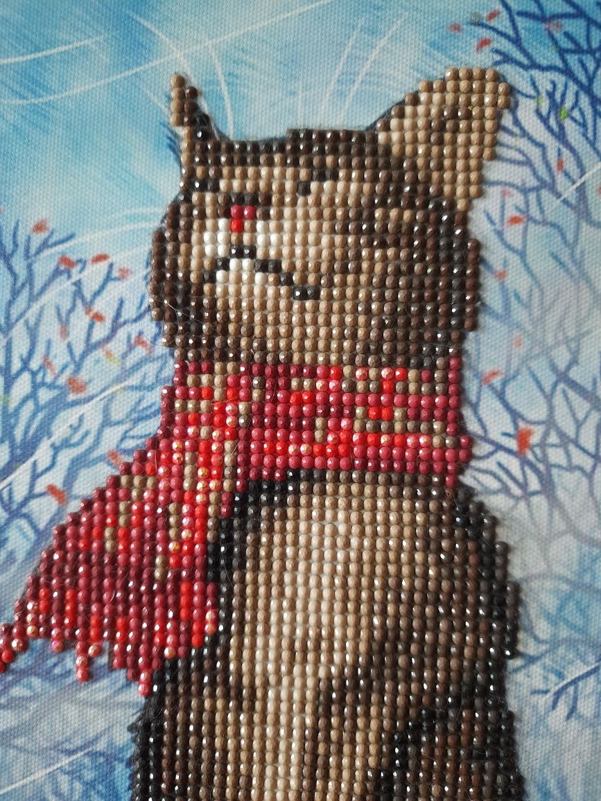 Картина алмазная мозаика, кот в шарфе, котик: 217 грн. - Витвори ...