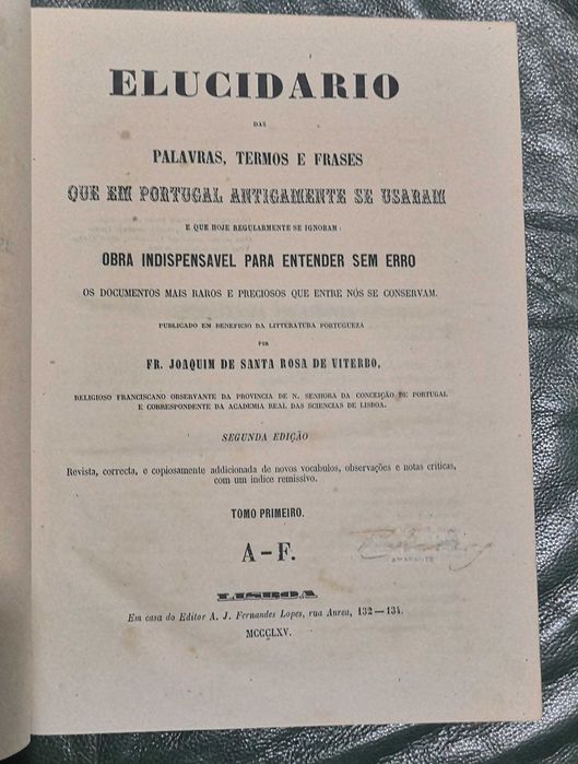 Elucidário das Palavras, Termos e Frases