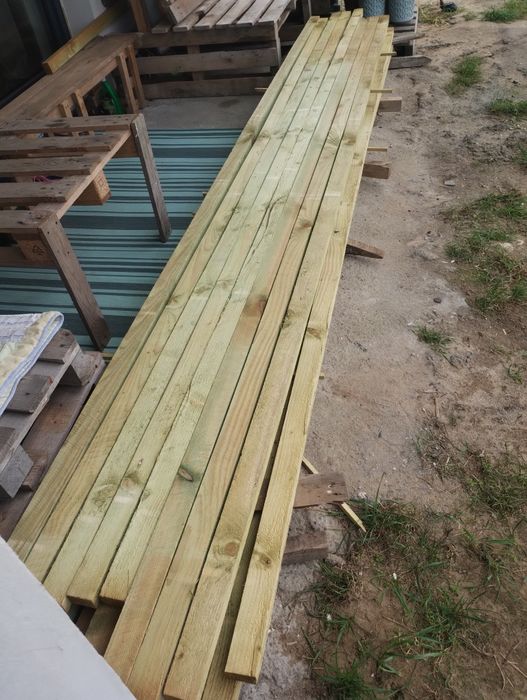 Łaty budowlane 40×60 mm – 4 m długości – 29 sztuk