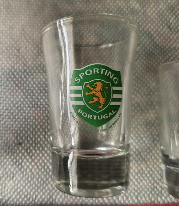 Lote de 3 copos em vidro - Sporting