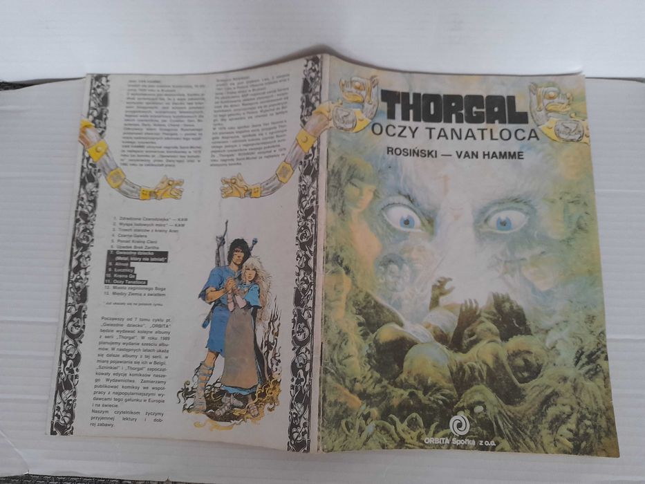 Komiks THORGAL OCZY TANATLOCA Orbita 1989 wydanie 1 Grzegorz Rosiński Jean Van Hamme