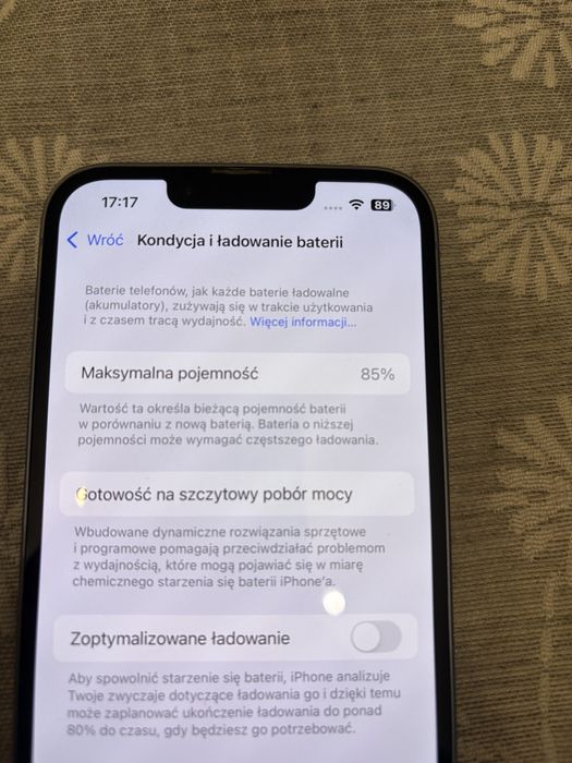iPhone 14 niebieski 128GB sprawny z jedną wadą