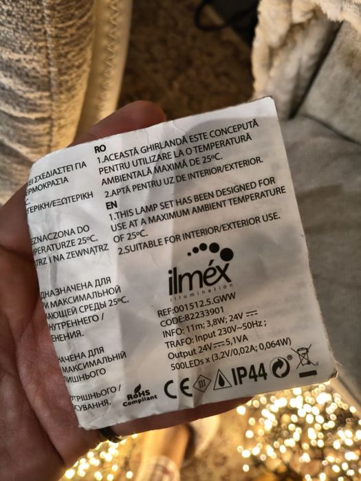 Luzes de Natal 500 LED's - cabo 11m