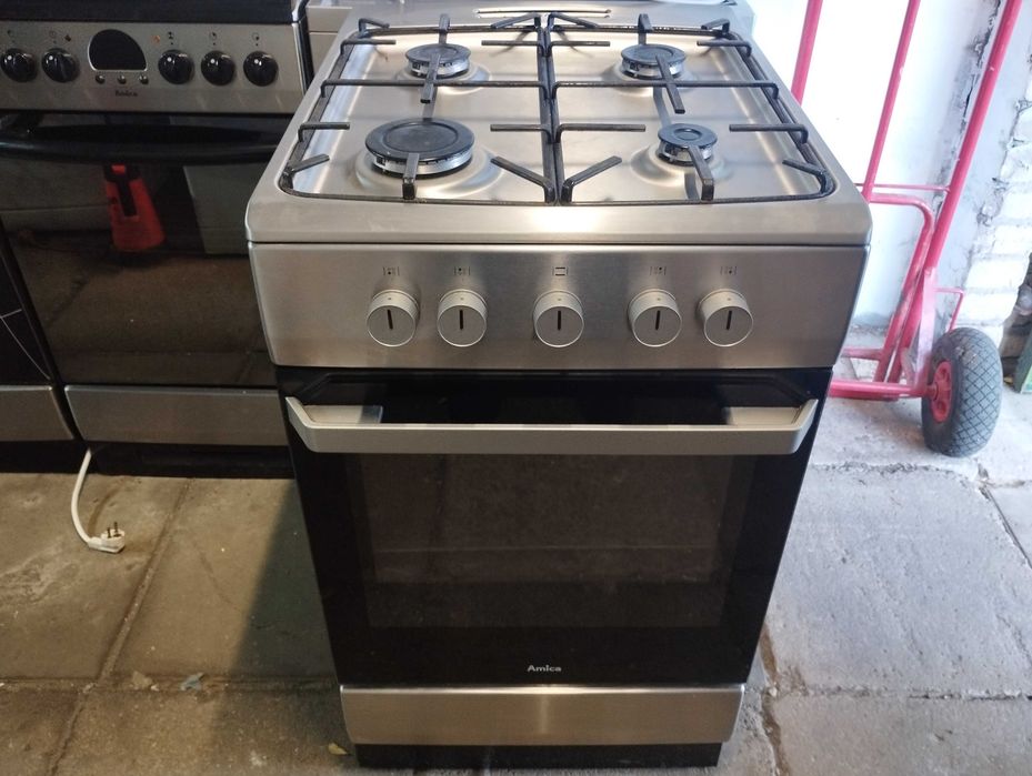 Kuchenka gazowa AMICA Inox Srebrna 50cm .GW.