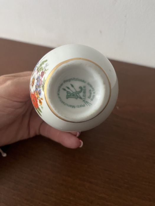 Wazonik ceramiczny mini kwiatowy wzór