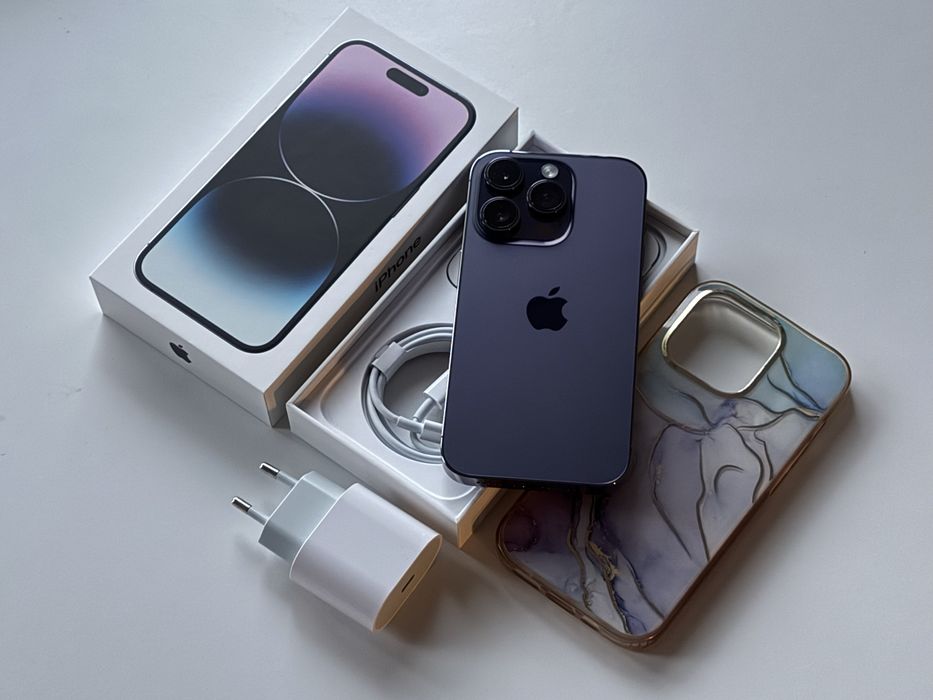  iPhone 14 Pro Deep Purple 256GB IDEALNY 100% oryginalny bez wad z pełnym zestawem RZESZÓW
