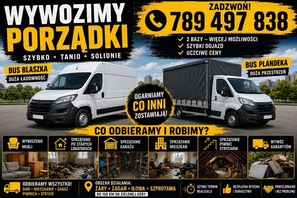 Wywóz mebli opróżniania mieszkań gruz przeprowadzki
