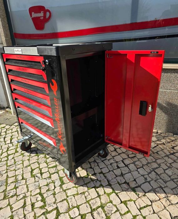 Carrinho de ferramentas Kraft Muller 7 gavetas 6 cheias Promoção