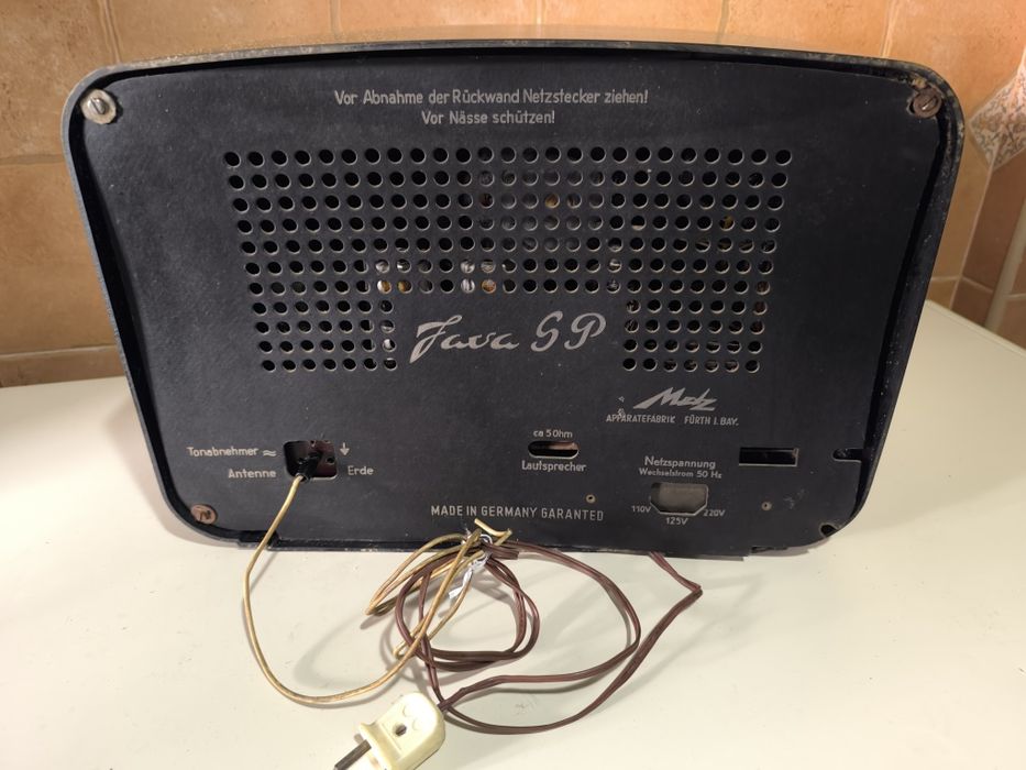 Rádio Antigo Metz Java SP *Para Restauro*