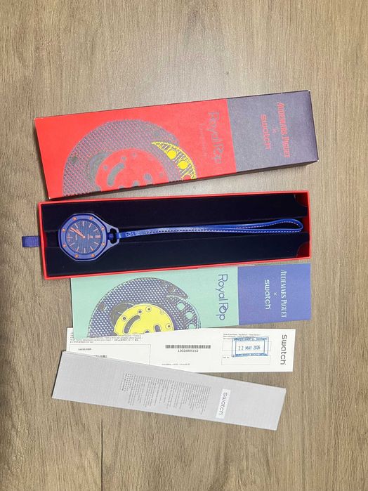 Swatch AP Orenji Hachi SSX03L103N– granatowy Lépine, 8 pomarańczowych śrubek