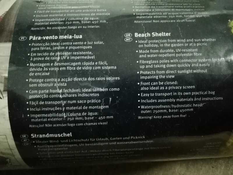 Tenda Páravento meia lua / Tenda para praia - Crivit