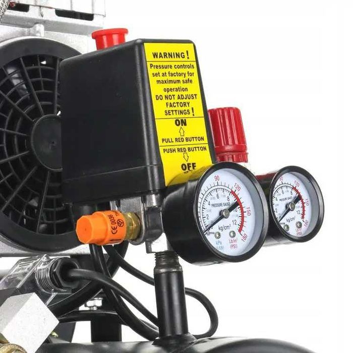 Безмасляный компрессор малошумный Barracuda 24л. ! 145 л/мин - 8 атм