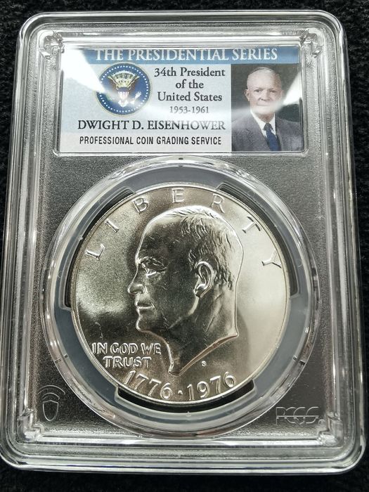 США 1 долар 1976р. - Ейзенхауер "200 років Незалежності США". СРІБЛО.