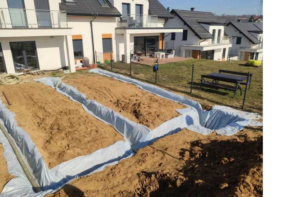 Minikoparka,drenaż, odwodnienia rynien, ocieplanie ścian
