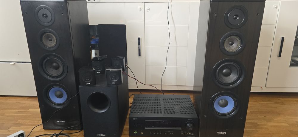 Ресівер Denon avr 1612 + Canton 5.1 +колонки philips fb820