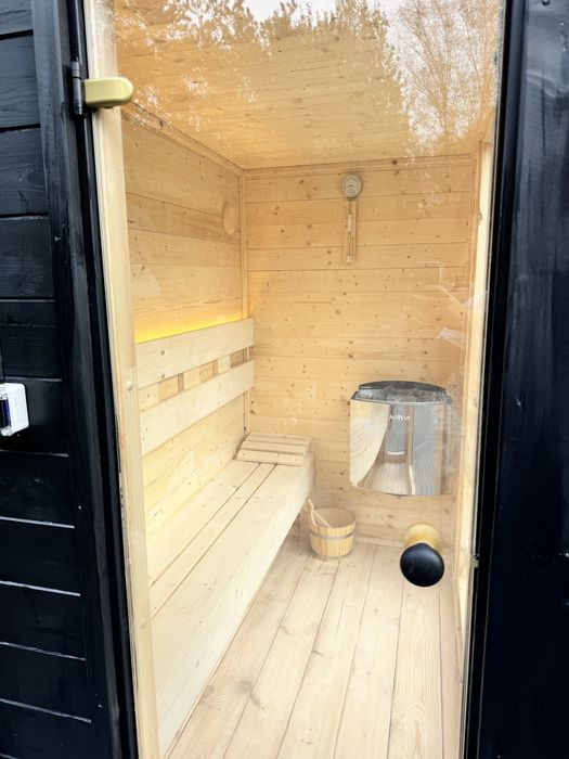 Sauna ogrodowa elektryczna harvia ocieplona