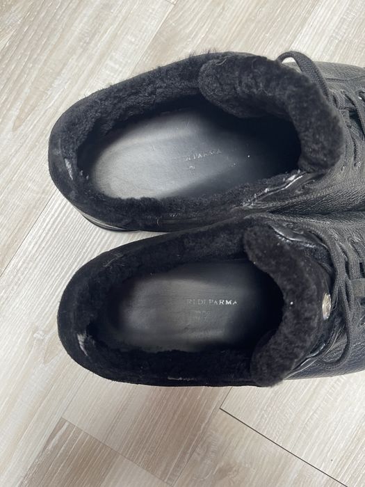 Pellettieri Di Parma шкіряні кросівки кеди туфлі черевики з хутром