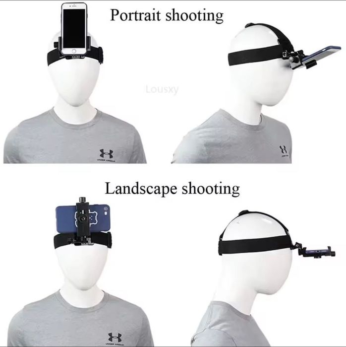 Кріплення для смартфона та екшн камери на голову. Кріплення Gopro.