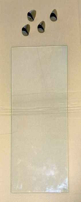 Prateleira vidro WC Casa Banho c/ acessórios de parede