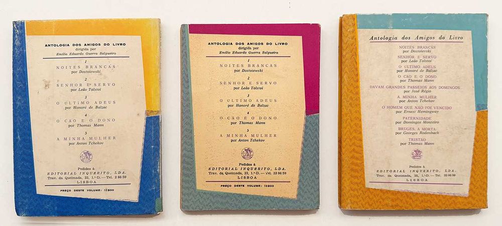 Lote 3 “Antologia dos Amigos do Livro”, Ed. Inquérito, 1954
