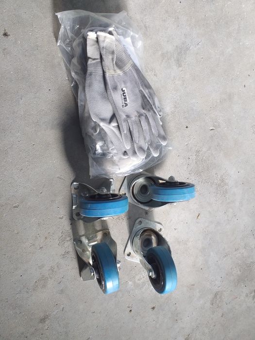 4 rodas novas em poliuretano de 100 mm 2 giratórias de carga