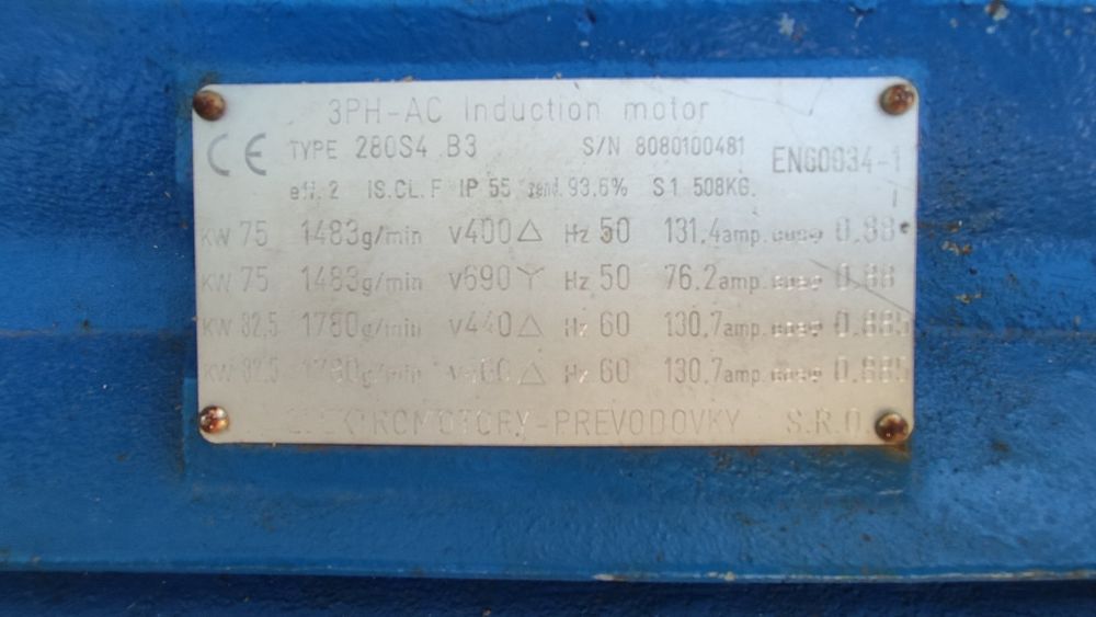 Młyn bijakowy do trocin zrębki 75kW
