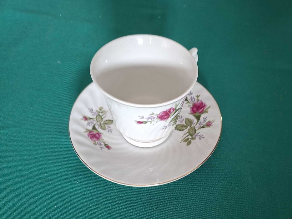 Chávena de Chá oriental antiga, com rosas