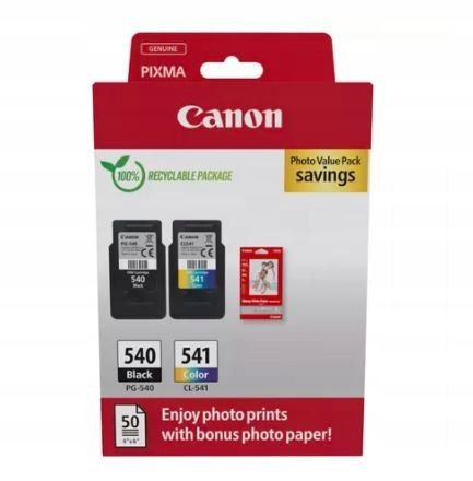 outlet zestaw tuszy canon pg-540+cl-541+papier foto 5225b013 poj. 8 ml