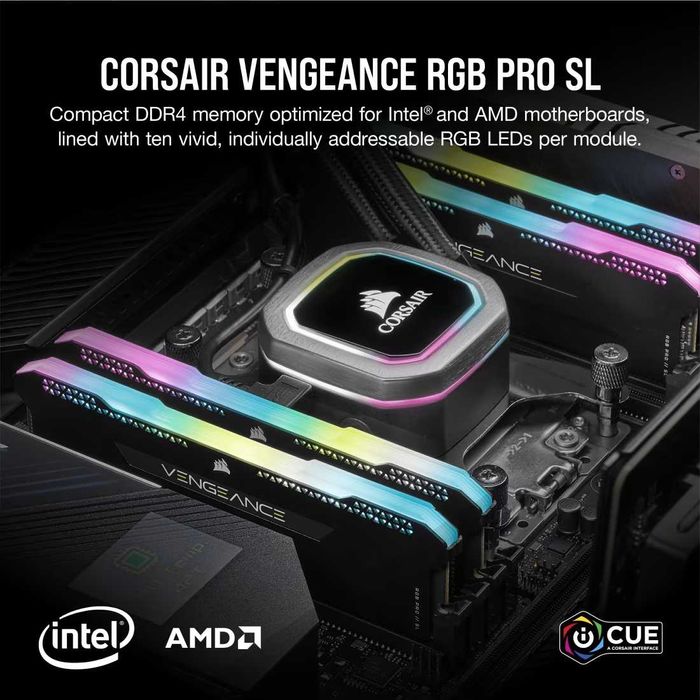 Zestaw pamięci VENGEANCE RGB PRO SL 16 GB (2 x 8 GB) DDR4 3600 MHz