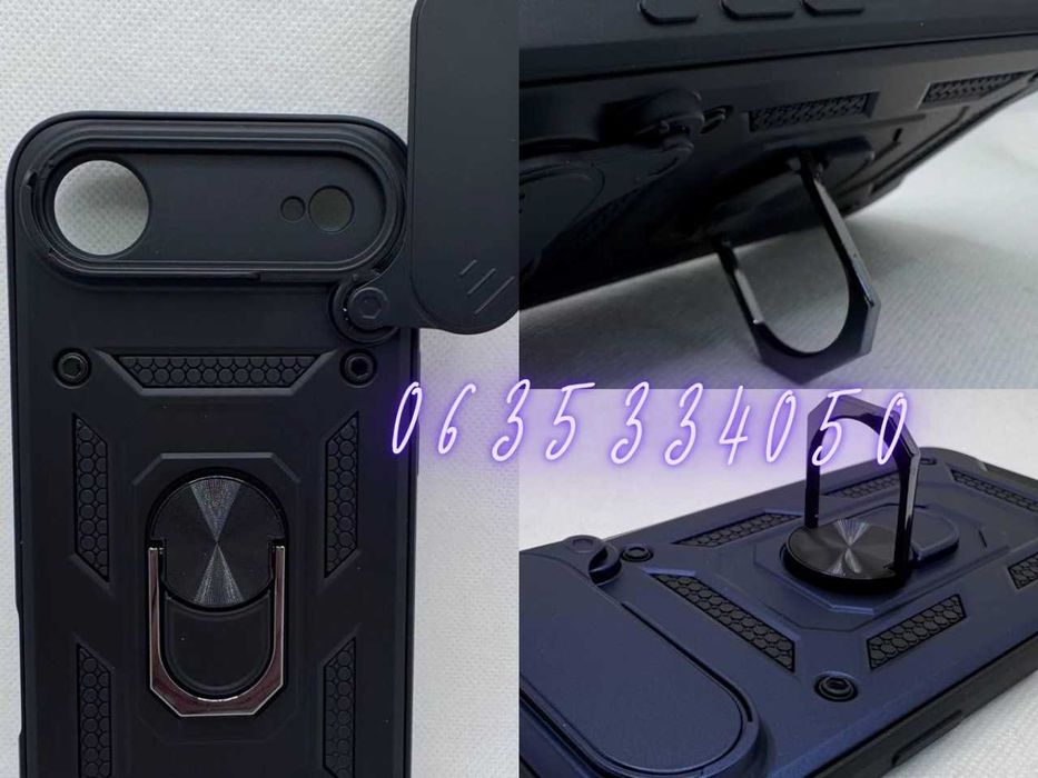 Противоударный чехол для iPhone 16 17 Air Pro Max кольцо магнит