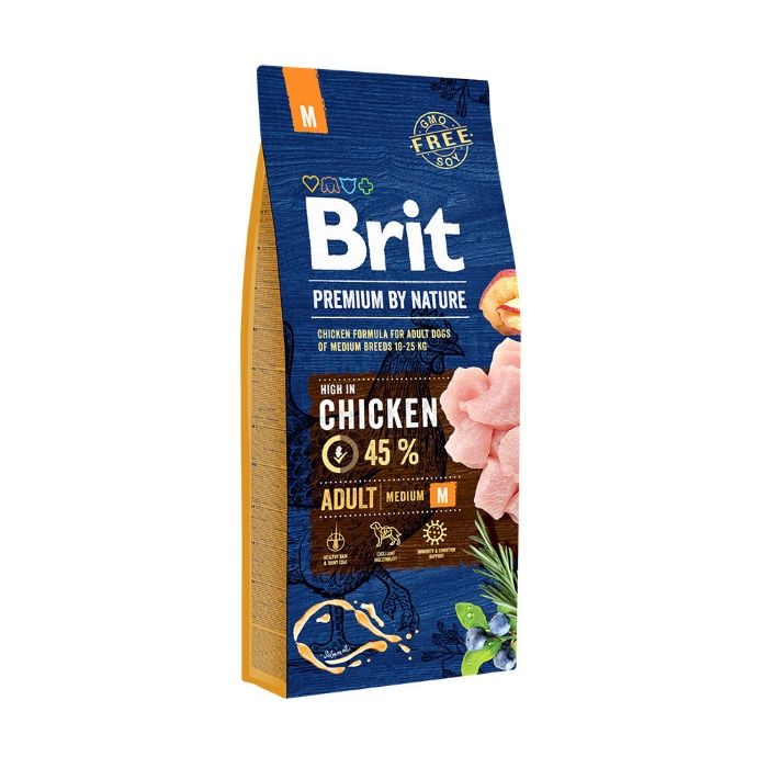 Корм для собак Brit Premium Adult M 15 кг