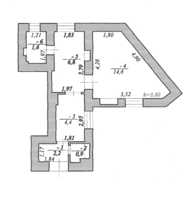 1кімн. старий фонд в центрі. Цікава інвестиція