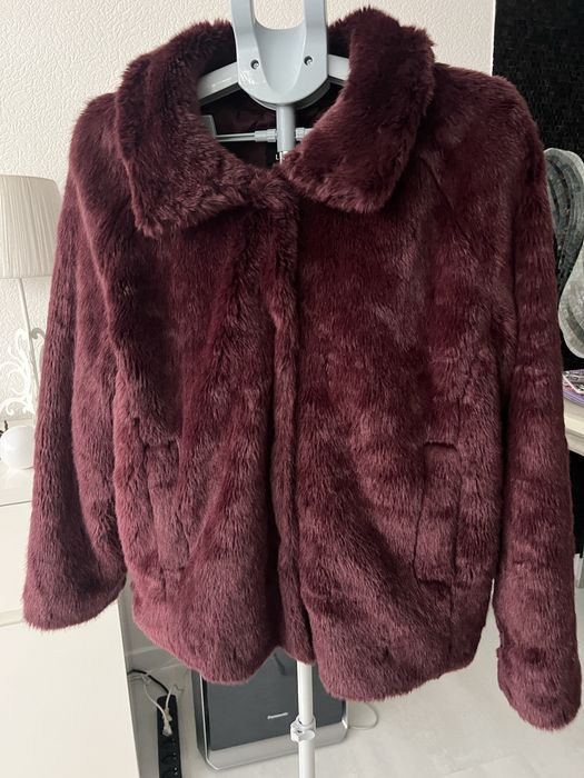 Шуба бургунді, бордо штучна М, L