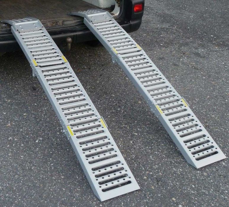 Rampy Najazdowe Składane Stalowe Najazdy Szyny Załadunkowe 2 Sztuki 250/1100 kg