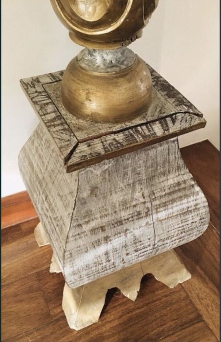 Castiçal / tocheiro antigo anos 90 (altar oratório) vela