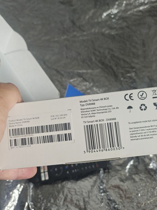 DEKODER TV Smart 4K BOX Android TV DV8988 odbiór DVB-T2 hevc JEDYNY TAKI NA OLX !!! Darmowa wysyłka !!!