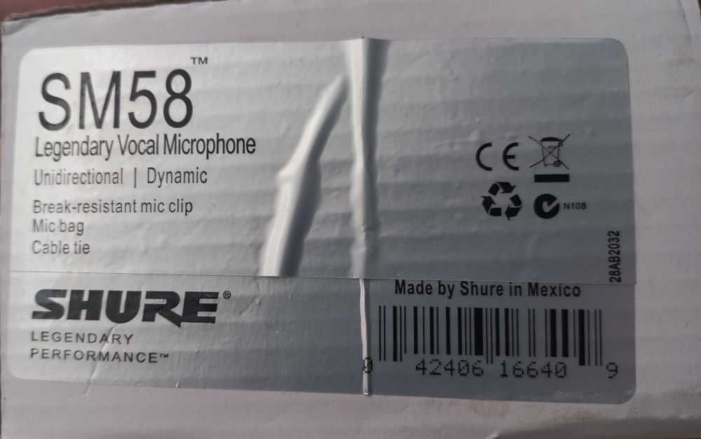 Провідний мікрофон SHURE SM58 Чорний