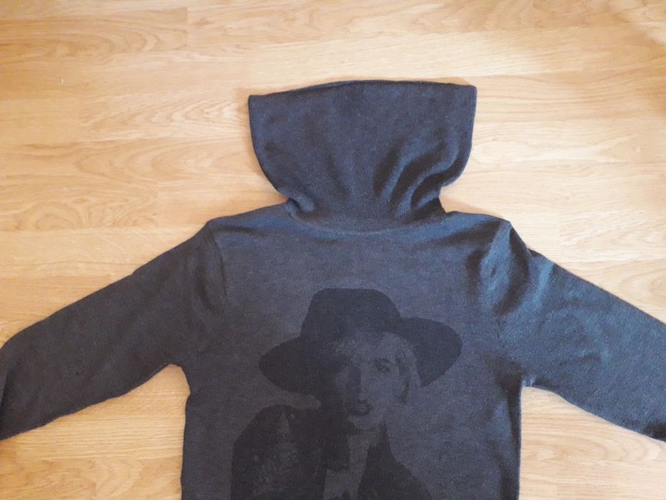 Tunika grafitowa obszerny golf M, dł. 76 cm do leginsów, jazdy konno