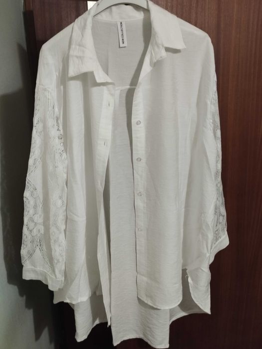 Conjunto pantalona+ camiseiro rendado novo