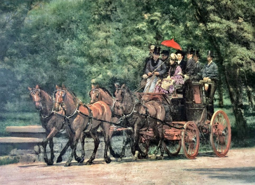 Obraz reprodukcja Thomas Eakins The Fairman Rogers zaprzęg konny PRL