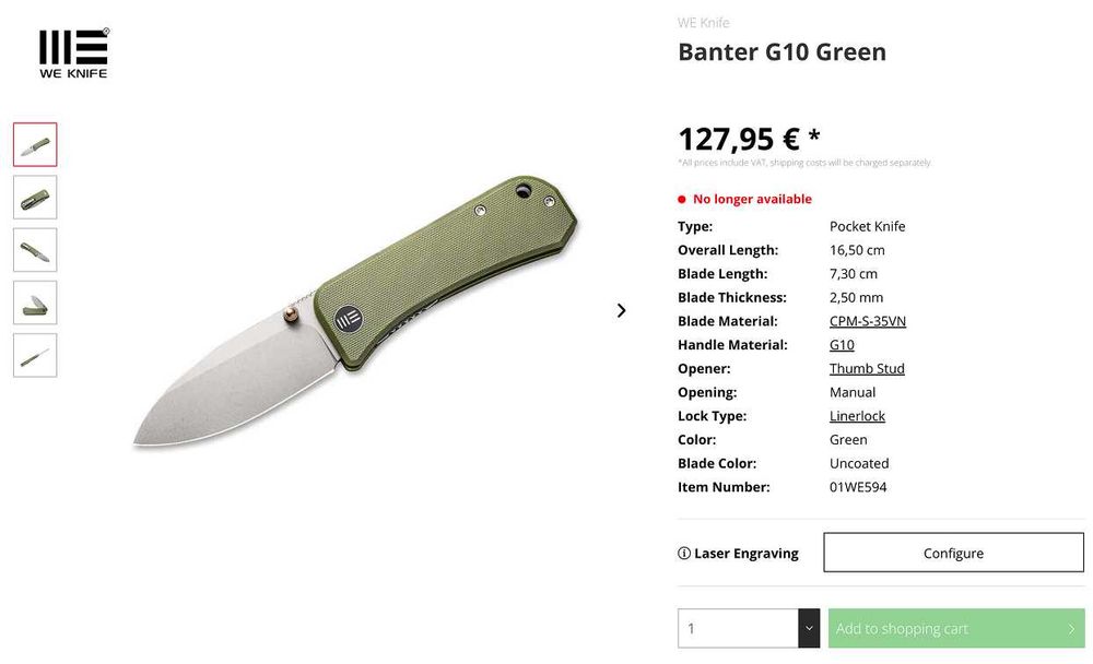 Canivete WE Knife Banter