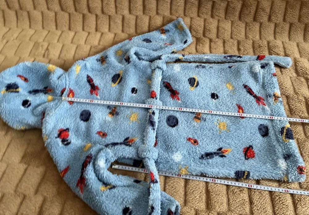 Puszysty szlafrok kosmos rakiety Lily & Dan | r. 122-128